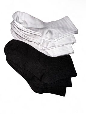 Women’s Black and White Crew Socks